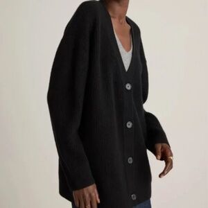 Quince 100% Cashmere Oversized Boyfriend Cardigan Sweater XS NWT
